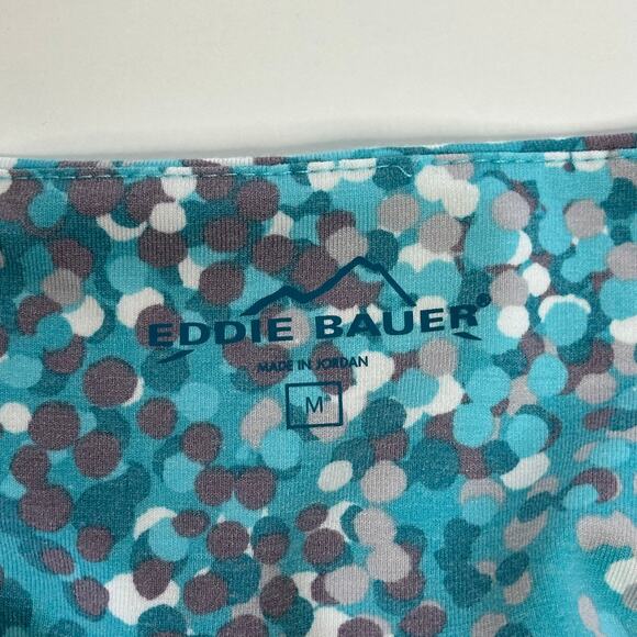 Eddie Bauer Blue Polka Dot Sleeveless Faux Wrap Sun Dress Womens Size Medium M - Picture 10 of 12